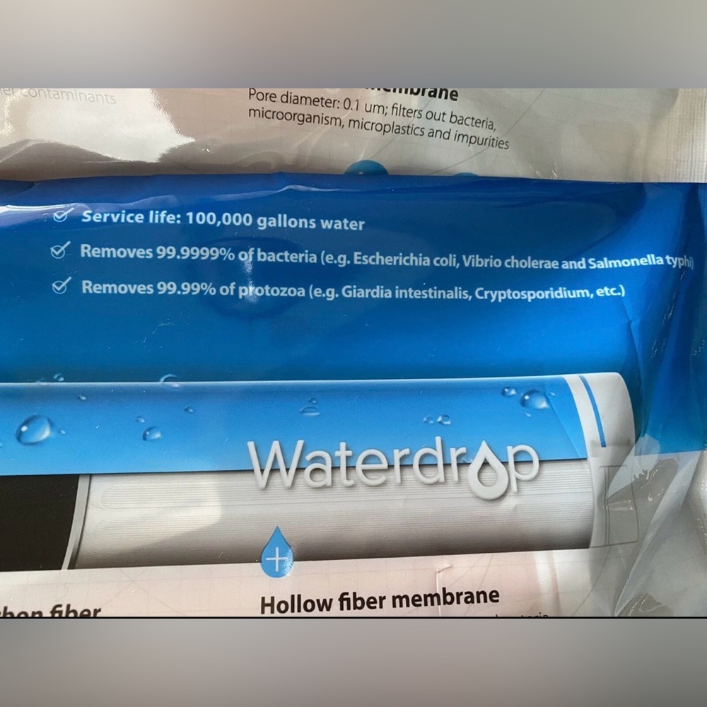 Waterdrop Personal Water Filter Portable Hiking Camping Filtration System 3 Pk - Picture 3 of 9